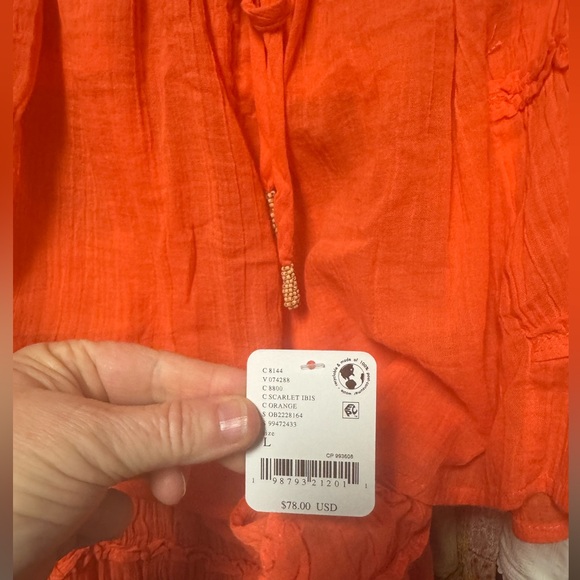 Free People Angelina Short Set in Scarlett Bliss Size Large NWT Retail $79 - Picture 6 of 7